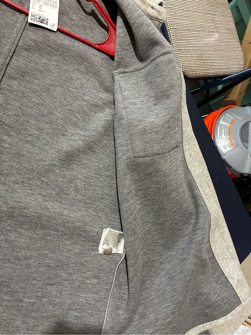 H&M Light Gray Button-Front Wool Blend Shacket - Picture 4 of 10